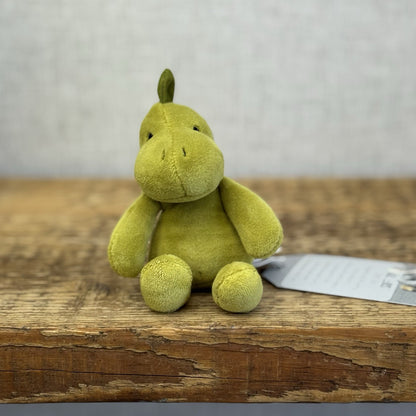 Jellycat My First Dinosaur Rattle - Small Velour Green Rattle Beanie Retired 8"