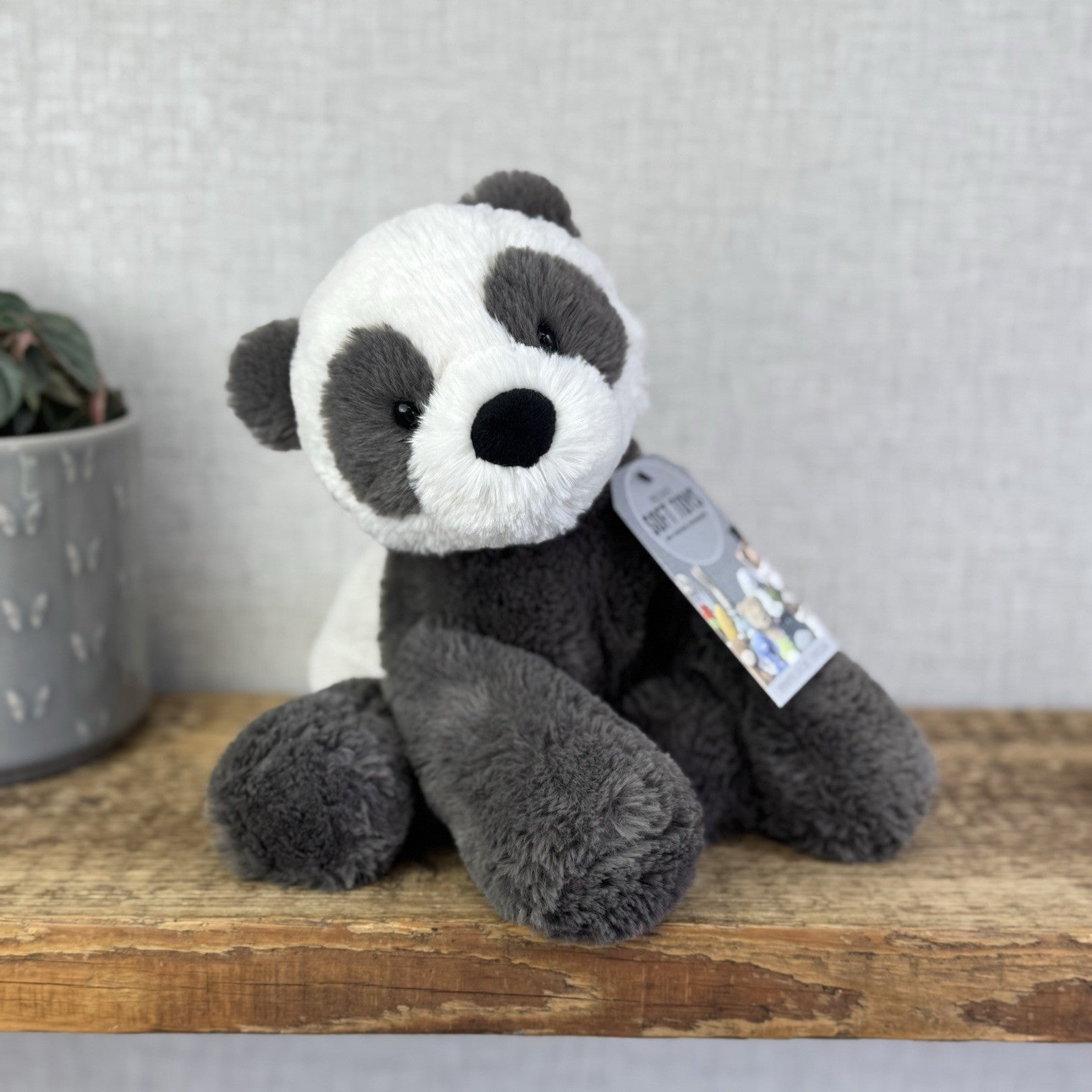 Jellycat Medium Huggady Panda - Floppy Panda Beanie Plush Soft Toy Retired 10"