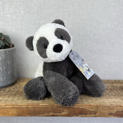 Jellycat Medium Huggady Panda - Floppy Panda Beanie Plush Soft Toy Retired 10"
