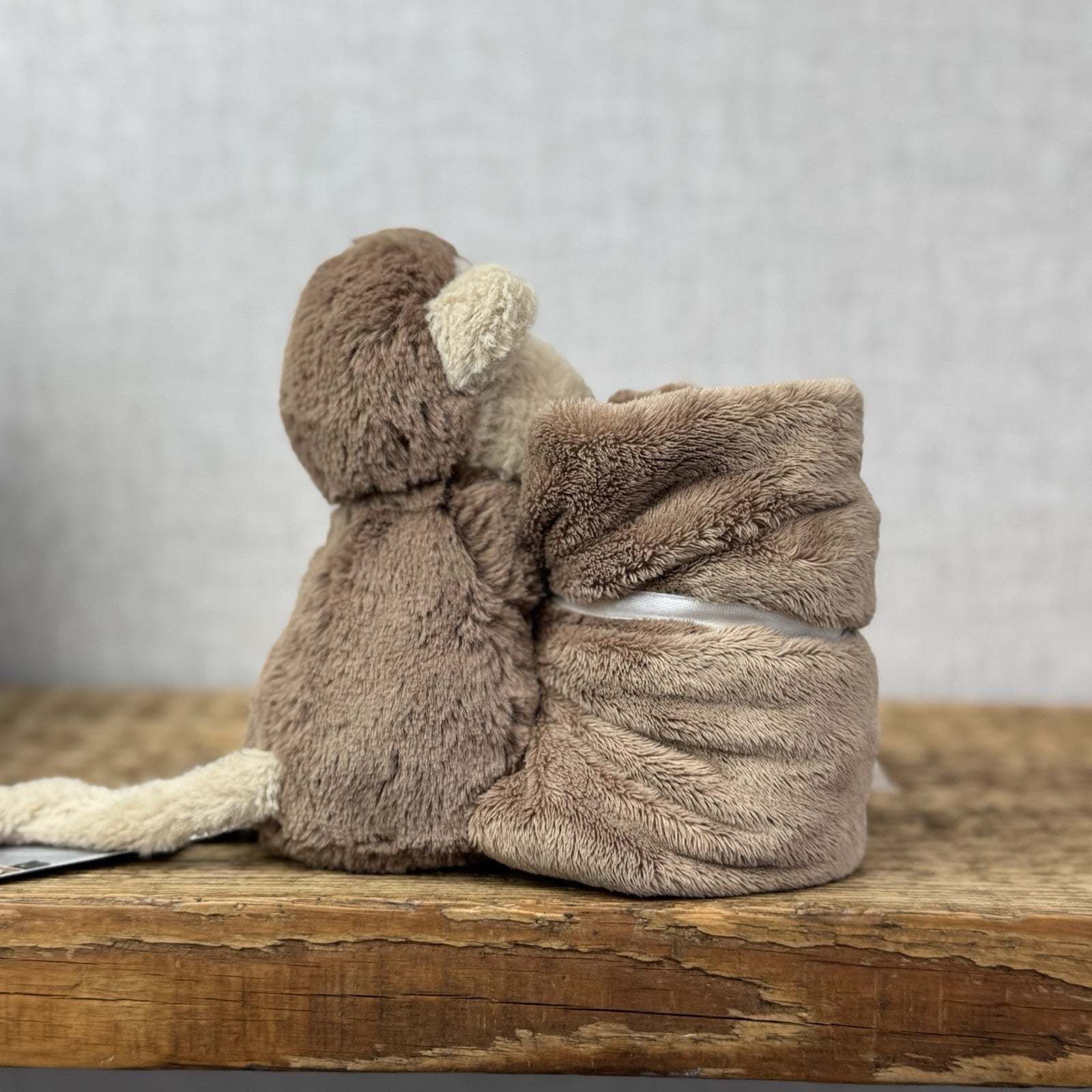 Jellycat Bashful Monkey Soother - Mini Monkey Comfort Blanket Retired Brown