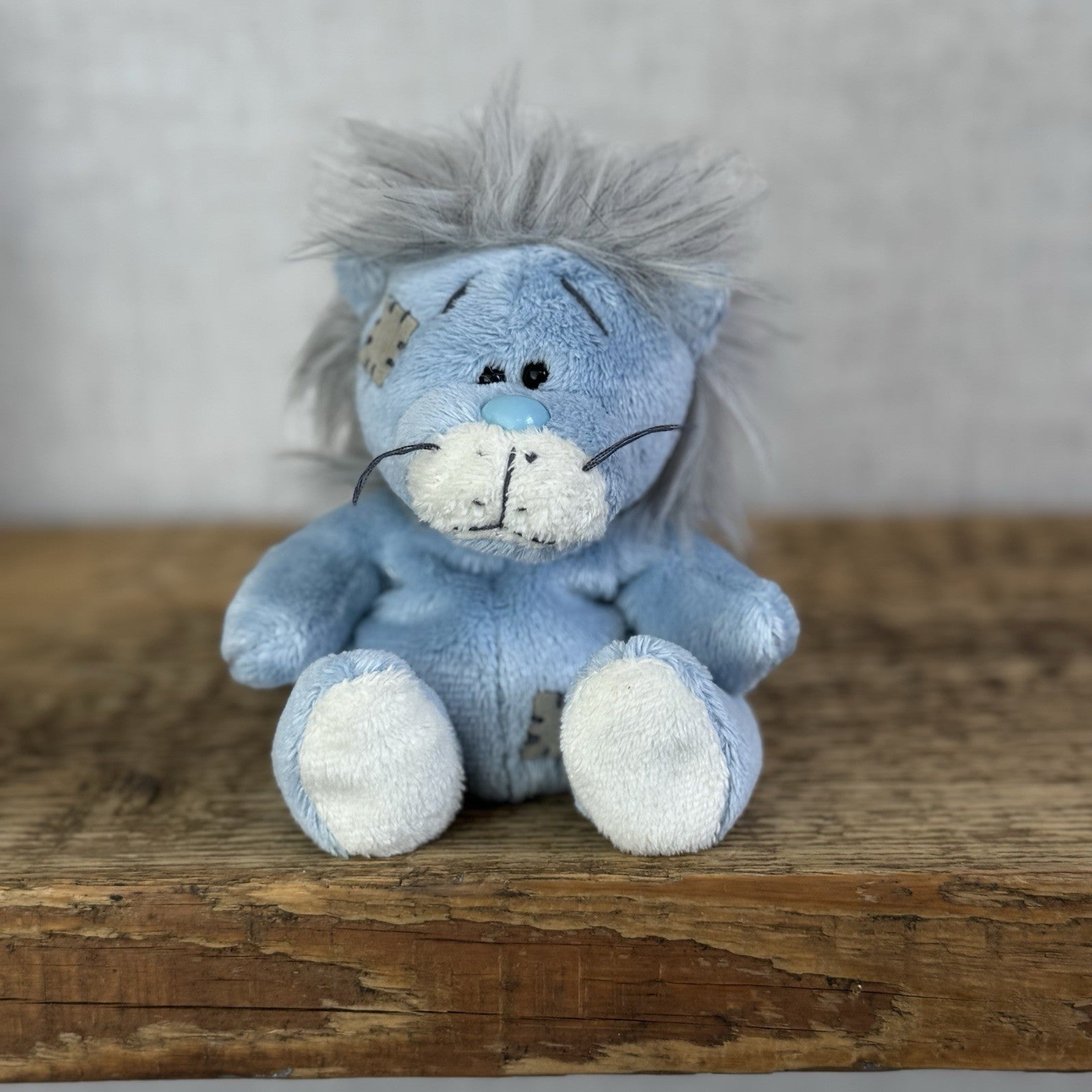 Blue Nose Friends Rocky #9 - Mini Blue Lion Soft Toy Retired Mini Beanbag 5”