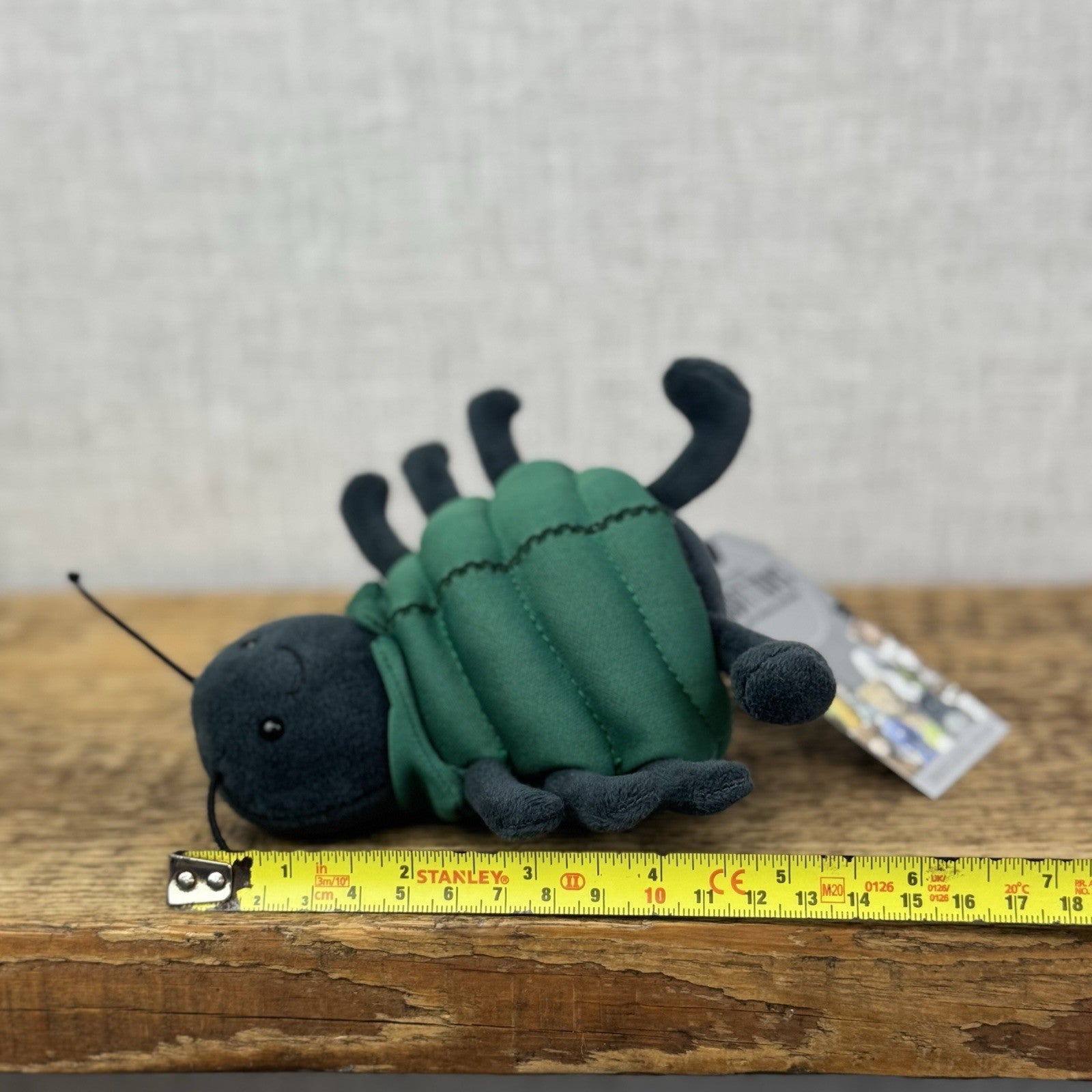 Jellycat Anorachnid Spider Black Spider Green Jacket Retired Cute Jellycat 5"