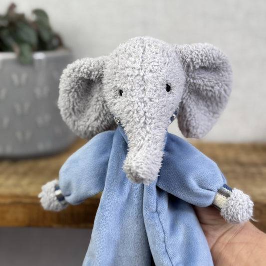 Jellycat Lingley Elephant Soother - Blue Elephant Blanket Comforter Soft Toy