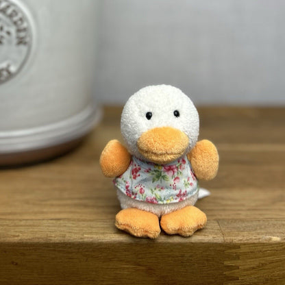 Jellycat Spring Sweetie Chick - Tiny Chick In Floral Top - Tiny Duck 4”