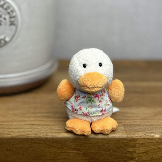 Jellycat Spring Sweetie Chick - Tiny Chick In Floral Top - Tiny Duck 4”