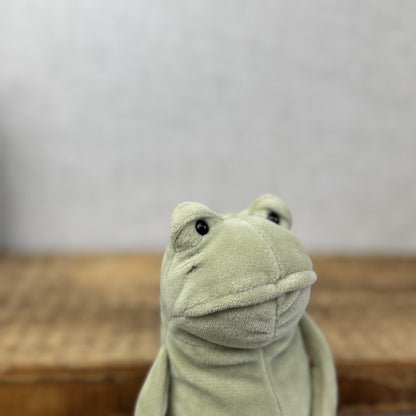 Jellycat Small Furgus Frog - First Edition RARE Velour Frog Beanie NWOT 8”