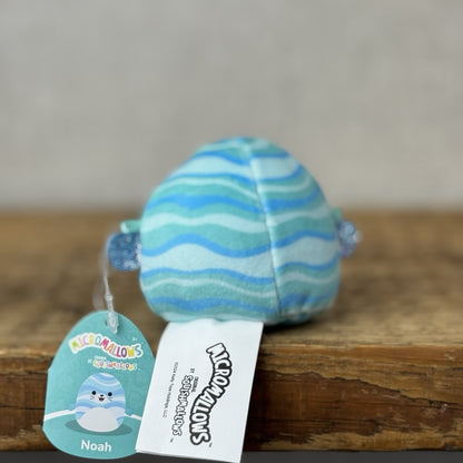 Squishmallow Micromallow With Tag - Noah Seal Blue Stripe Mini Squish 3"