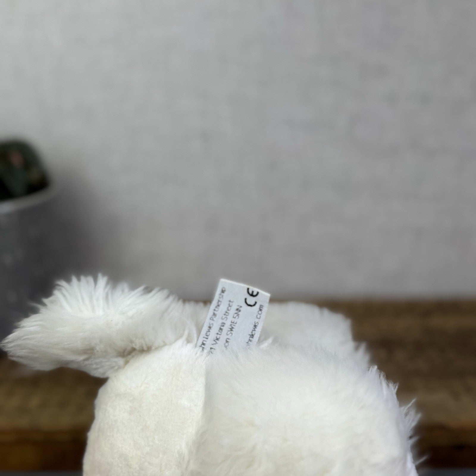 Jellycat X John Lewis Collab - Christmas Terrier Beanie Soft Toy Puppy Westie 8"