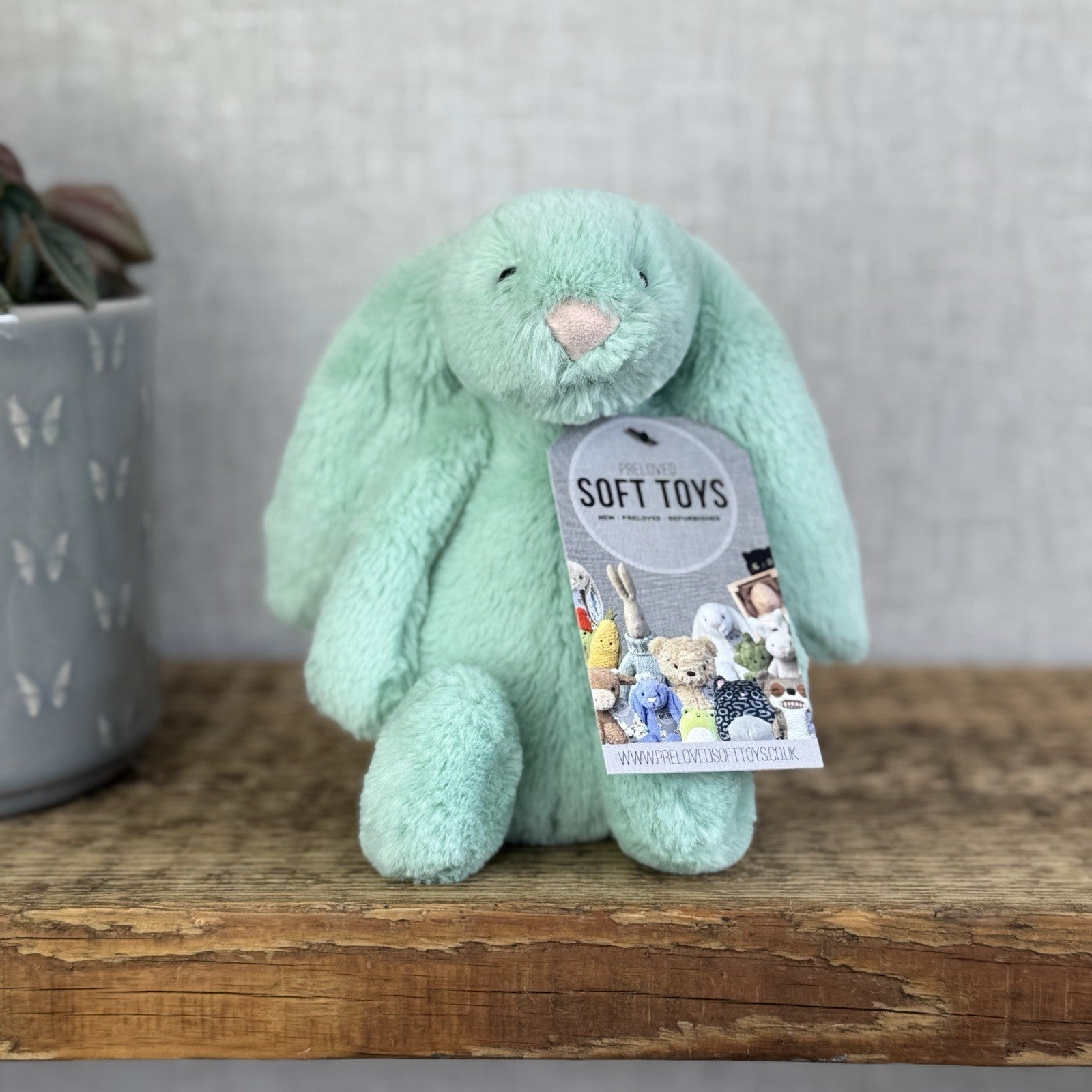 Jellycat Small Bashful Mint Bunny - Green Small Bashful Rabbit Rare, Retired 8"