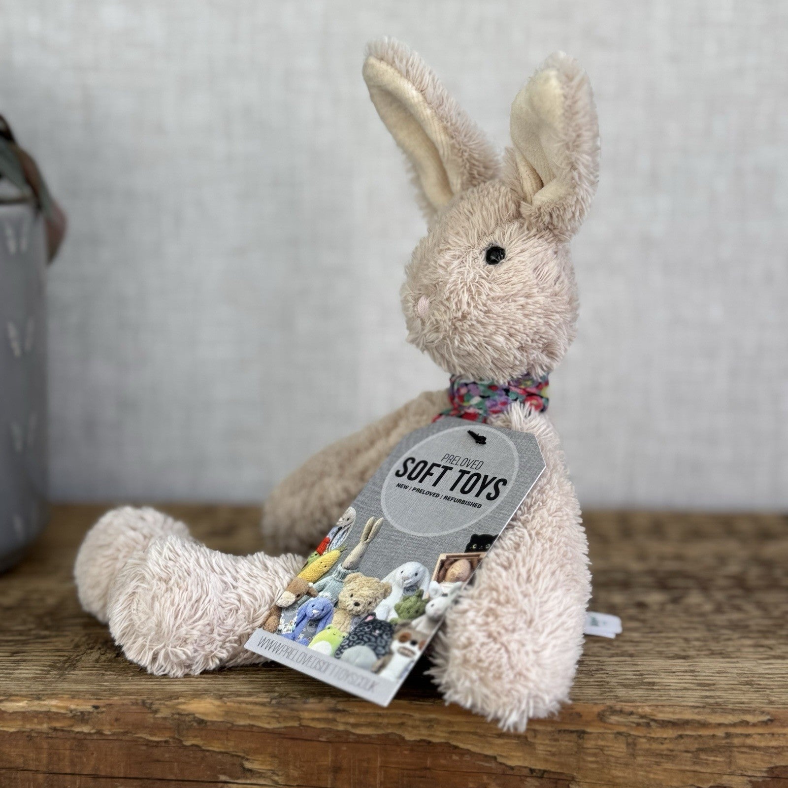 Jellycat Chi Chi Bunny Beige - Small Rabbit With Scarf Beanie Retired Rare 10”