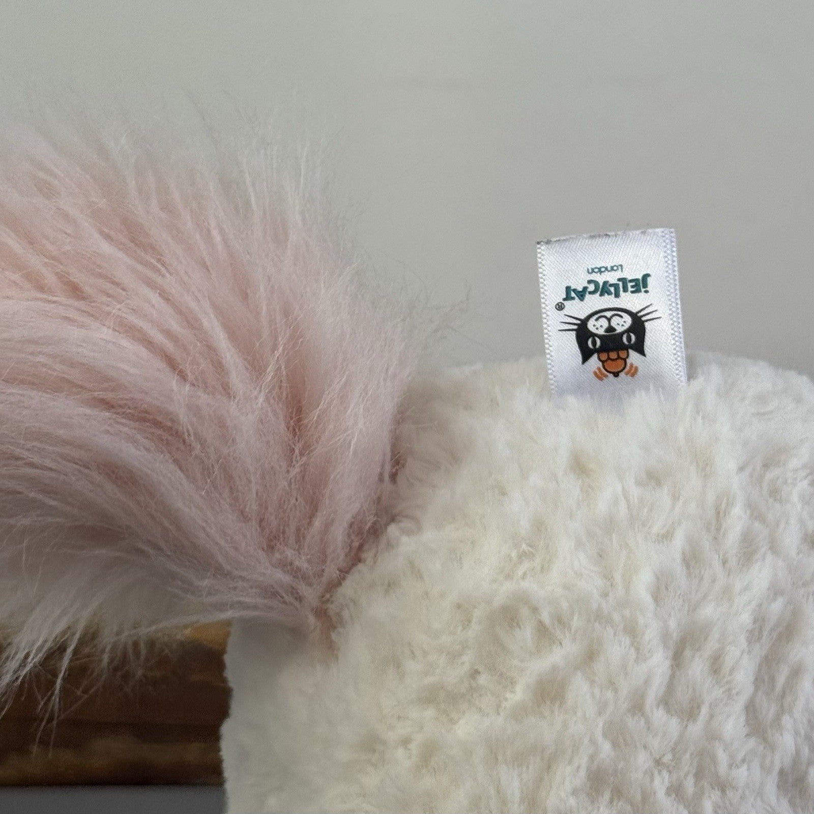 Jellycat Flossie Unicorn - White Unicorn Pink Fluffy Tail Beanie Retired 11"