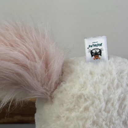 Jellycat Flossie Unicorn - White Unicorn Pink Fluffy Tail Beanie Retired 11"