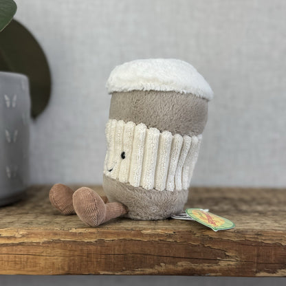 Jellycat Amuseable Coffee To Go Cup - Coffee Cup Soft Toy Beanie New With Tags