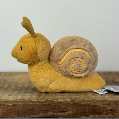 Jellycat Sandy Snail - Retired Small Yellow Snail Soft Toy Beanie Rare 6"
