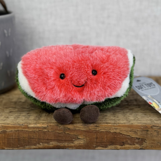 Jellycat Small Amuseable Watermelon Slice Fluffy Melon Soft Toy Rare Retired 6”