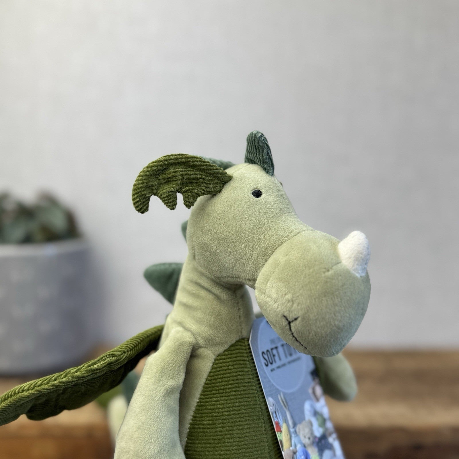 Jellycat Dylan Dragon Sensory Toy - Rattle, Sqeaker Soft Toy Retired Dragon Toy