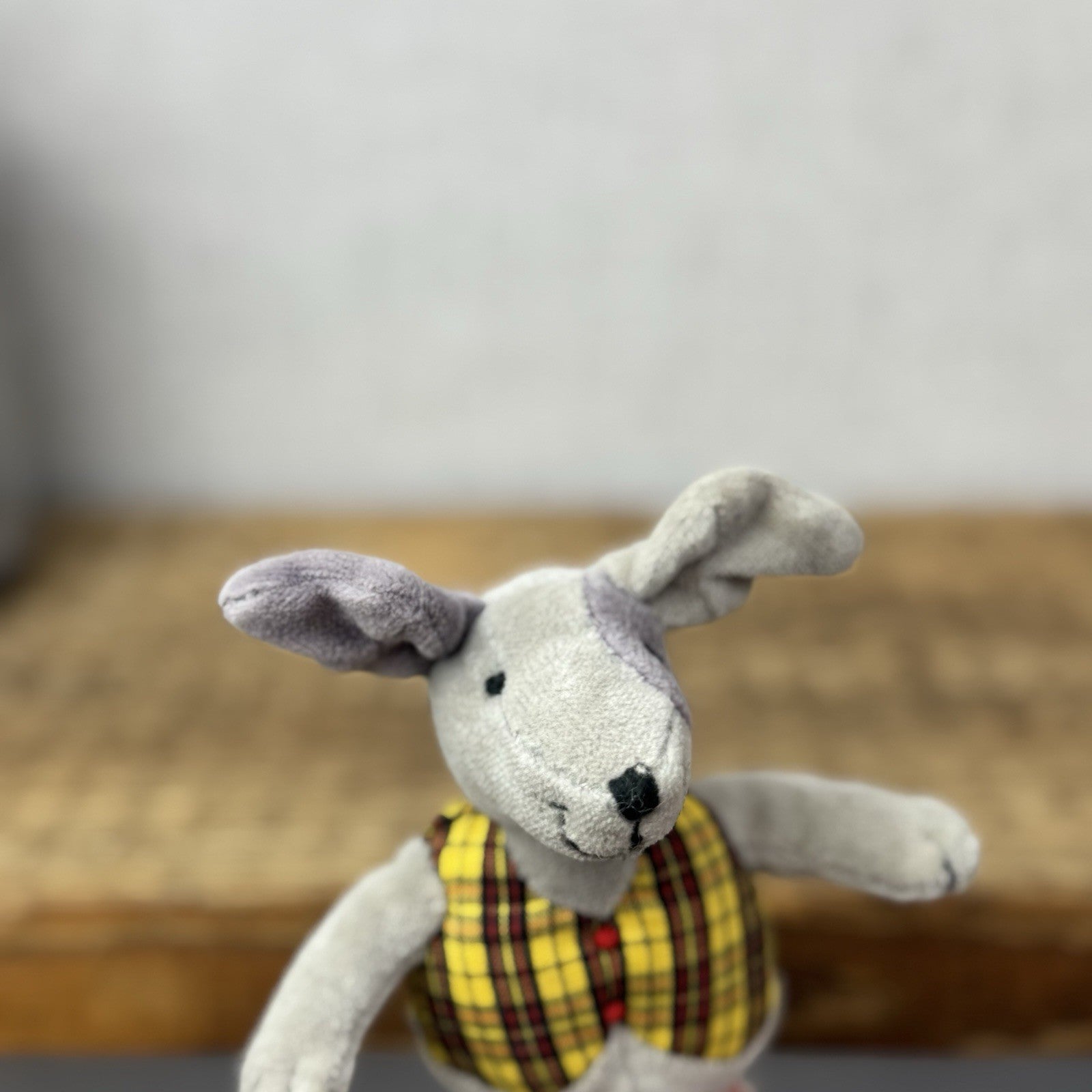 Jellycat Waistcoat Pup Dog - Small Vintage Puppy Beanie In Waistcoat Tiny 6"