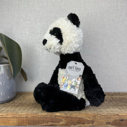 Jellycat Medium Mumble Panda - Black/White Texture Floppy Panda Bear Retired 14"