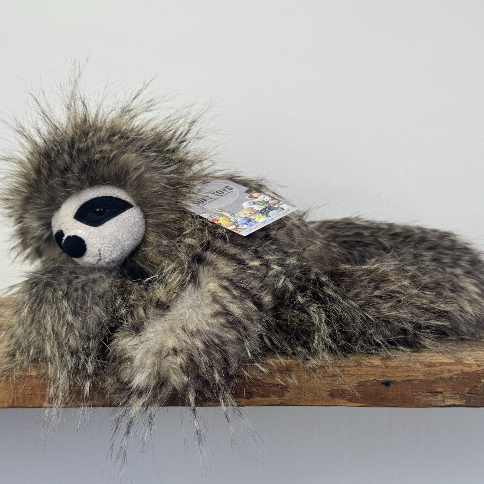 Jellycat Cyril Sloth - Fluffy Grey/brown Sloth Soft Toy Retired Rare Beanie 14”