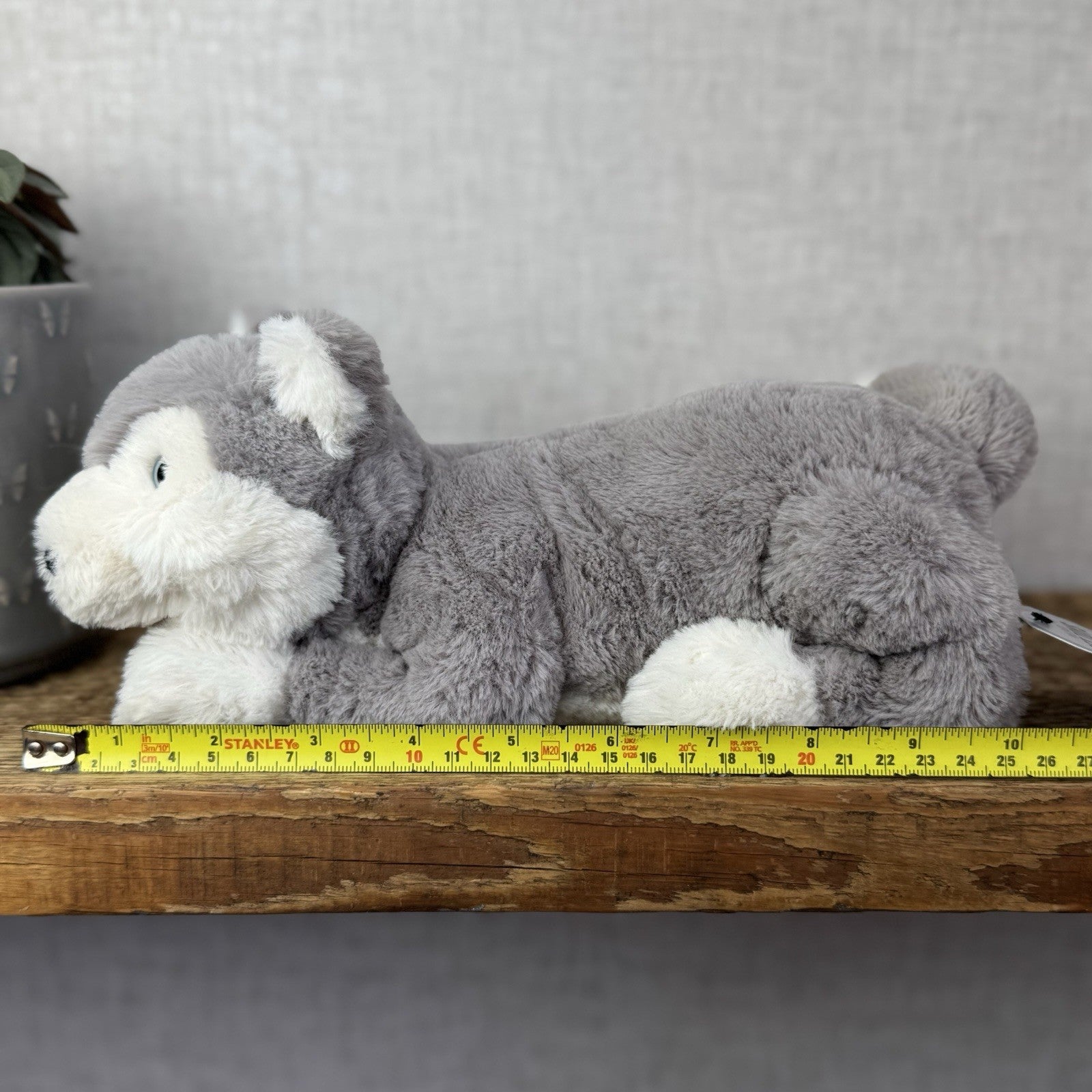 Jellycat Little Hudson Husky Soft Grey Husky Plush Dog Soft Toy Retired 11”