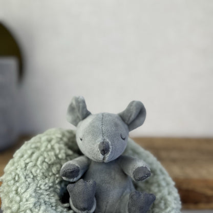 Jellycat Hibernating Mouse - Tiny Mouse In A Beanbag Nest Wildlife Plush Rare 5"