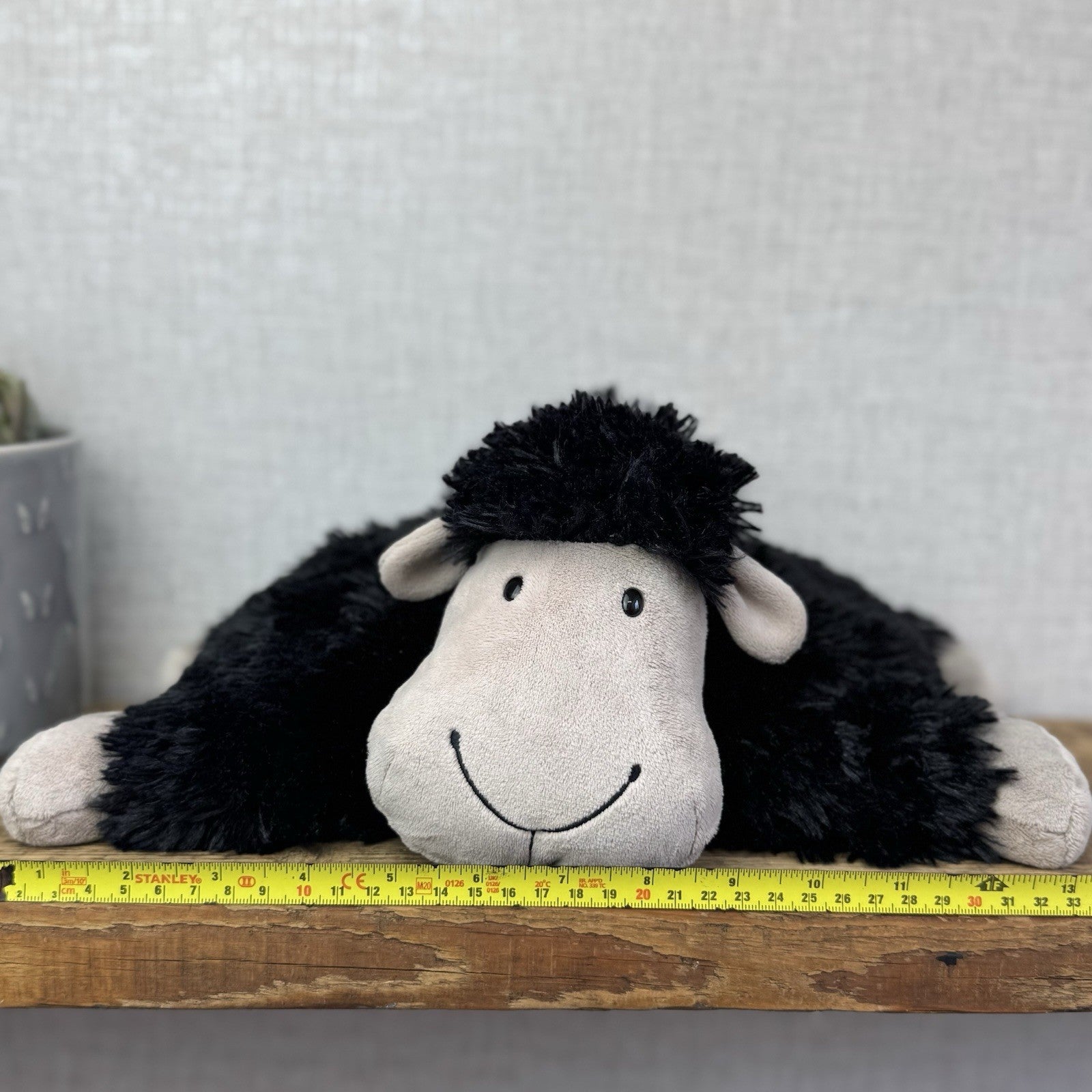 Jellycat Medium Black Truffles Sheep - Floppy Lamp Pillow Beanie Retired 14” NWT