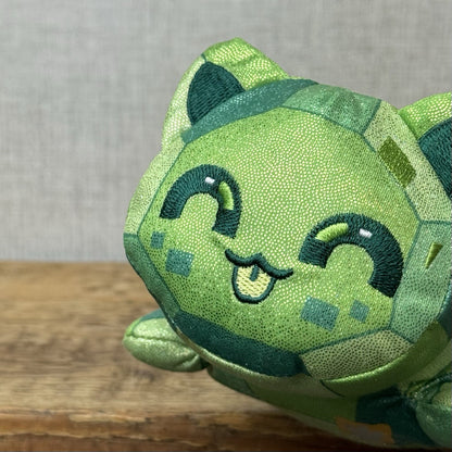 Aphmau MeeMeows - Emerald Cat Plush Green Sparkly Sea Cat Collectible 5"