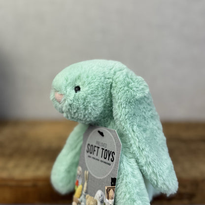 Jellycat Small Bashful Mint Bunny - Green Small Bashful Rabbit Retired 8" (#2)