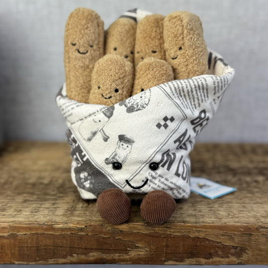 Jellycat Amuseable Cosy Chips - Fish & Chips Selfridges Exclusive Soft Toy Tags 