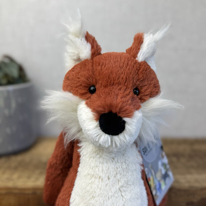 Jellycat Medium Bashful Red Fox - First Edition Fox Beanie Plush Retired 12”
