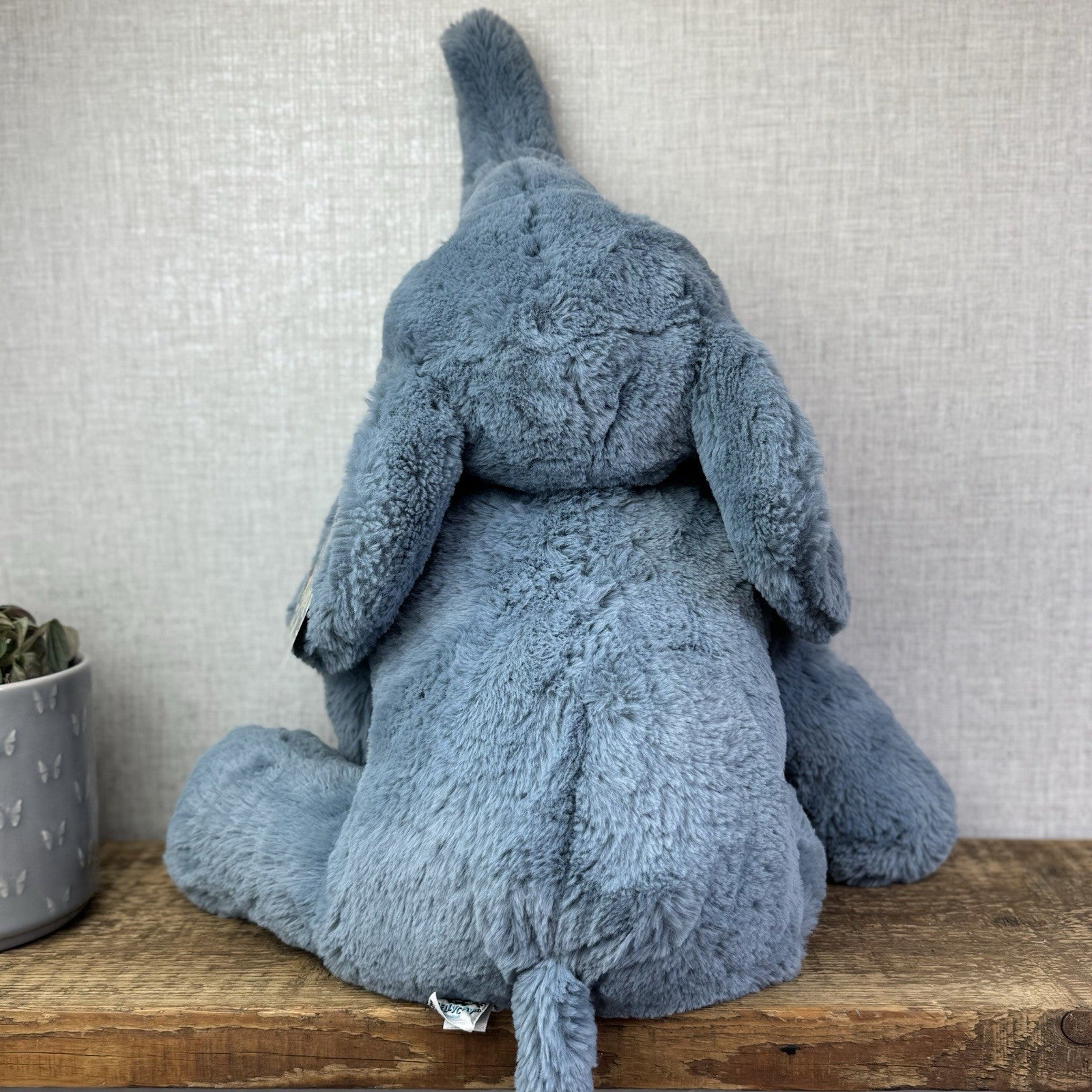 Jellycat Large Huggady Elephant - Big Floppy Elephant Beanie Rare/Retired 26"