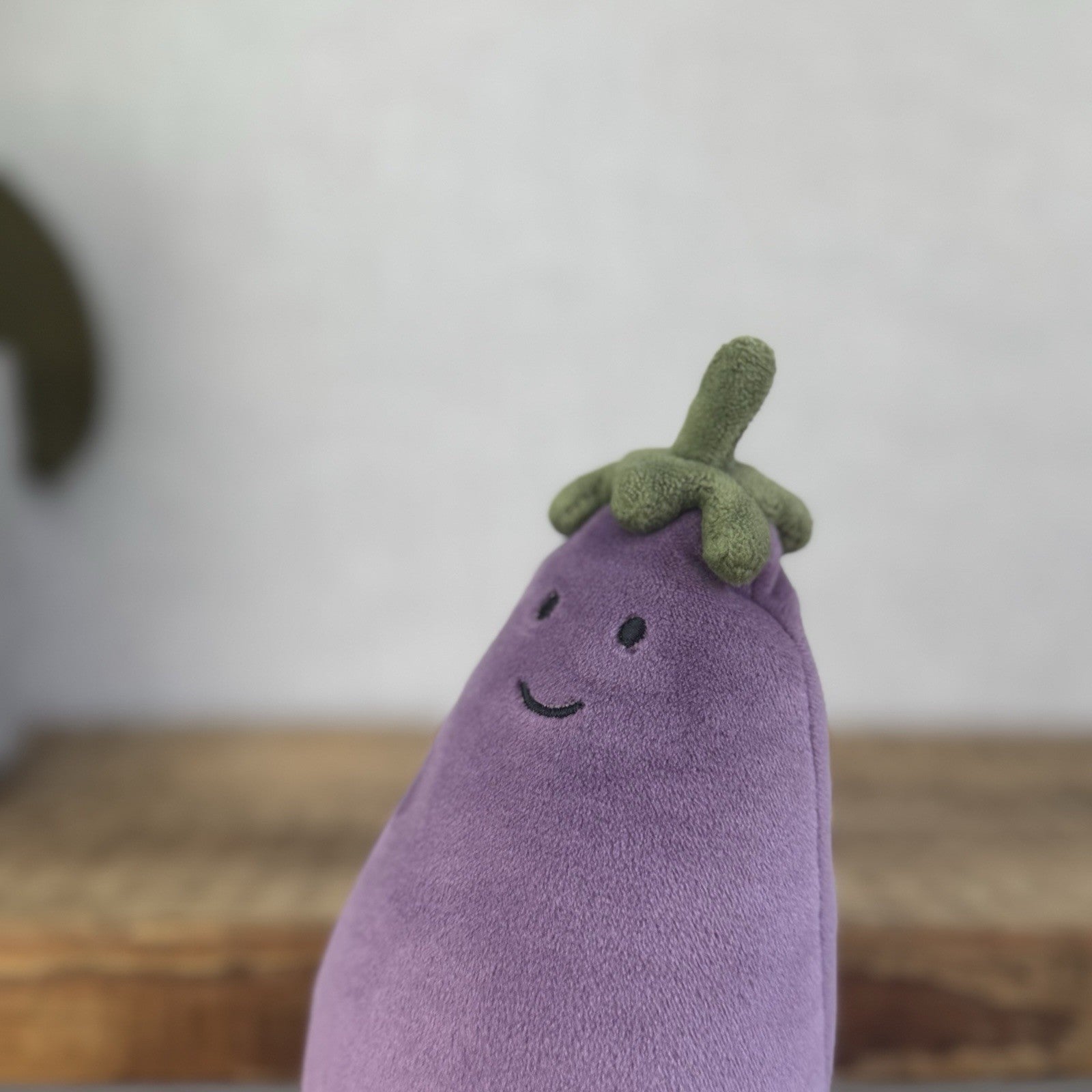 Jellycat Vivacious Aubergine - Small Purple Velour Beanie Vegetable Play 7" (#2)