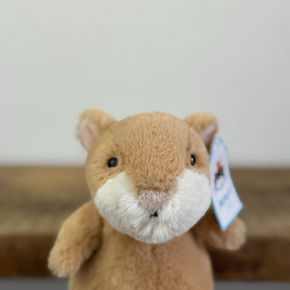 Jellycat Happy Cinnamon Hamster Plush Toy Rare Retired With Tags 6"