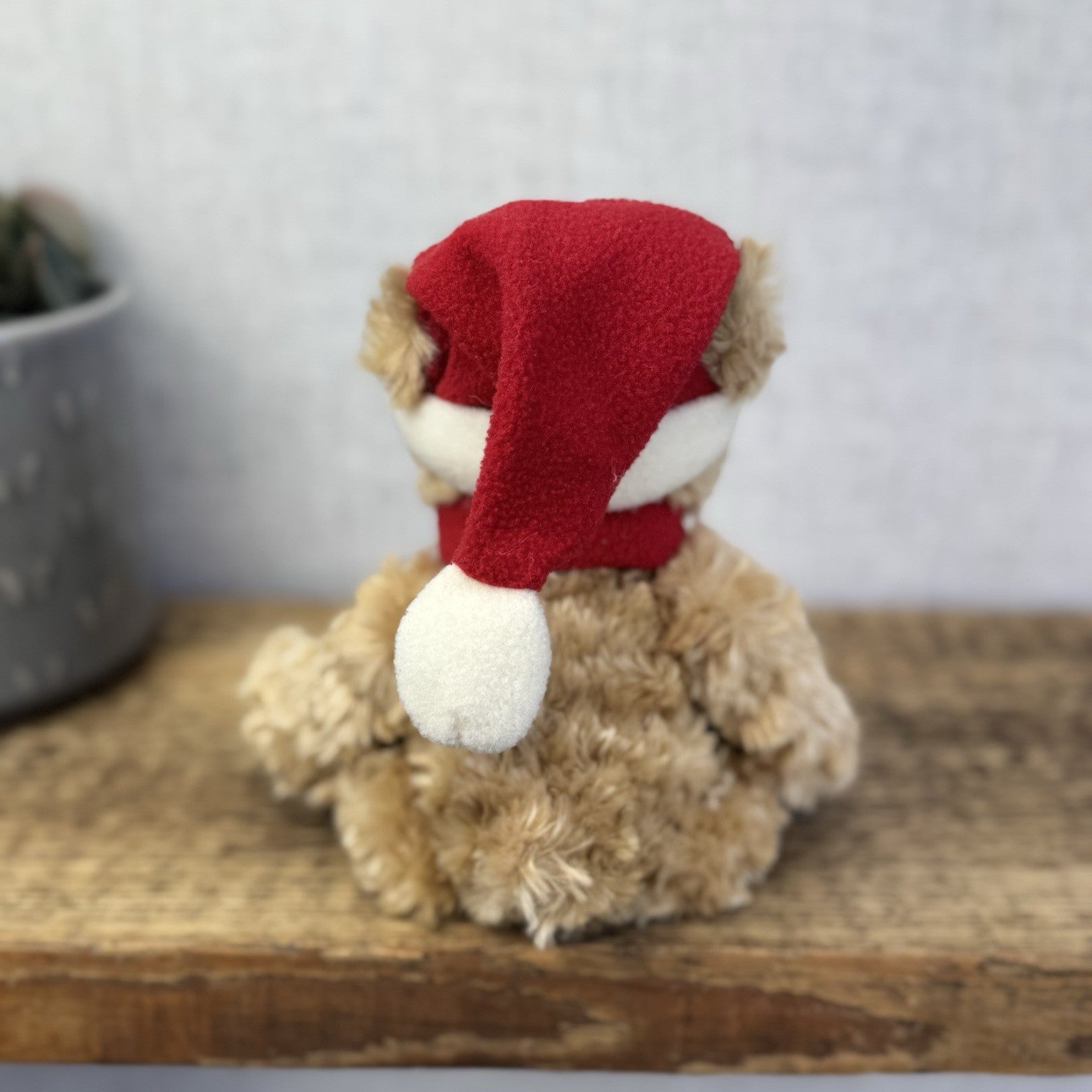 John Lewis Christmas Bear - Small Bear Christmas Hat & Scarf Beanie 2009 9"