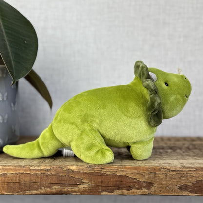Jellycat Small Mellow Mallow Dinosaur - Super Soft Green Velour Squishy Dinosaur