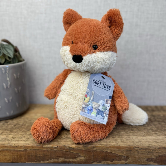 Jellycat Peanut Fox - Medium Peanut Scruffy Small Chubby Red Fox Beanie 12"