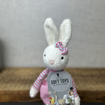 Jellycat Jazy Jiver Cream Bunny - Small Bunny Striped Ballerina Small Retired 8"