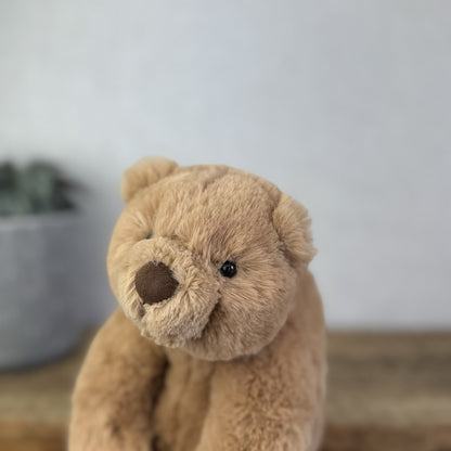 Jellycat Small Cecil Bear - Small Sitting Brown Retired Jellycat Bear - Small 8"