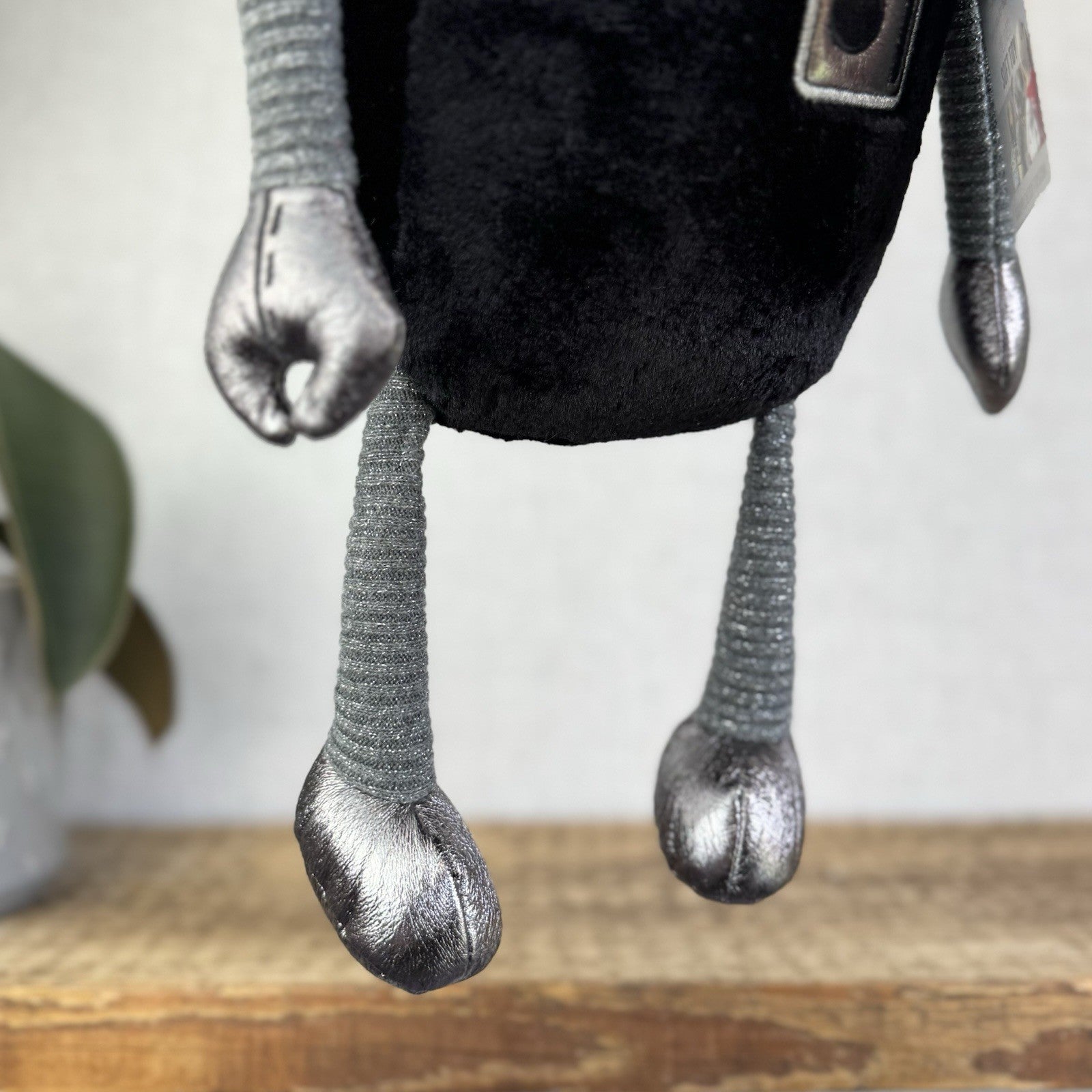 Jellycat Big JellyBot - Black Robot Beanie Soft Rare & Retired Larger Size 16”