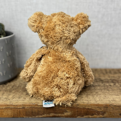 Jellycat  Tumbler Bear - Golden Scruffy Bunglie Style Bear Beanie Plush 10”