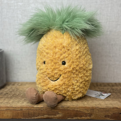 Jellyc Amuseable Pineapple - Medium Pineapple Beanie Plush Fluffy 12"