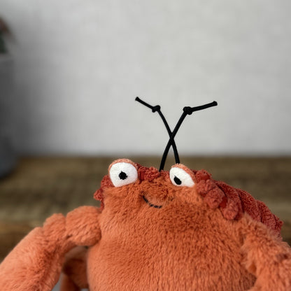 Jellycat Small Crispin Crab Soft Toy - Red Sea Crab Soft Plush Beanie 12”