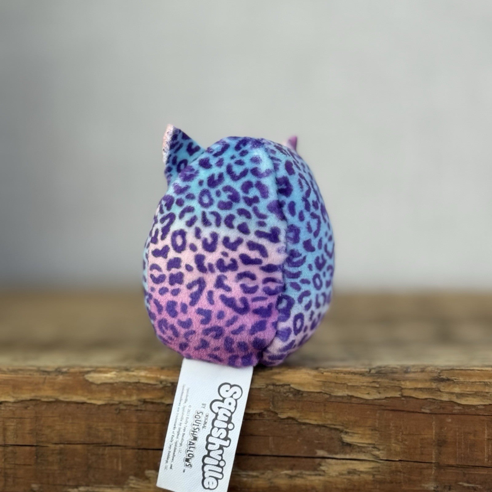Squishmallow Squishville Kat The Leopard - Purple Glittery Leopard Mini Tiny 2”