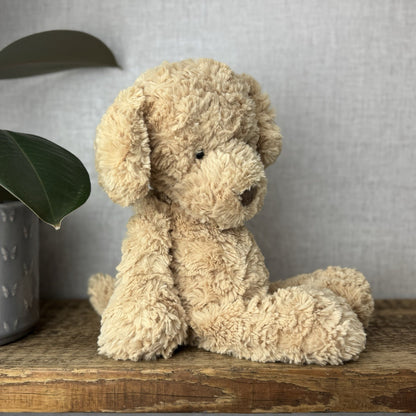 Jellycat Medium Mumble Dog - Iggle Squiggle Medium Textured Honey Puppy 12”