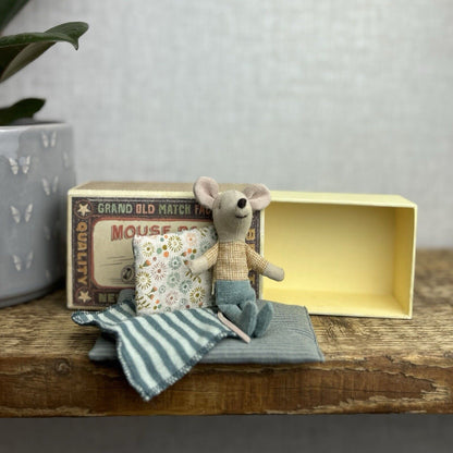 Maileg Little Brother Mouse In A Box - Yellow Body Mouse Little - Retired 2018