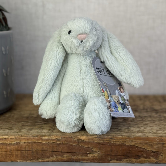 Jellycat Rare Retired Small Bashful Seaspray Pale Green Bashful Bunny NWOT