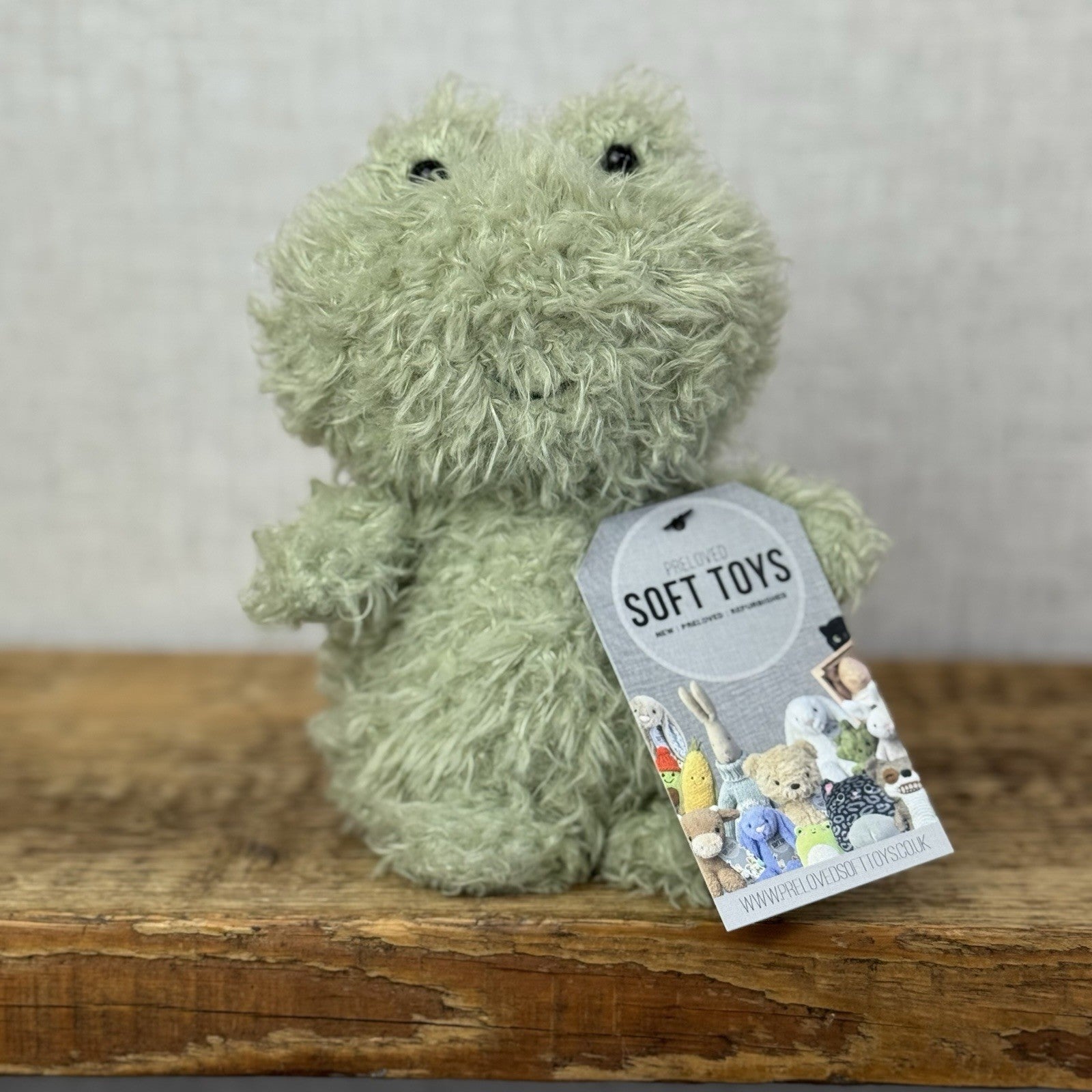 Jellycat Little Frog - Fluffy Little Frog - Light Gren Frog Plush Soft Toy Small