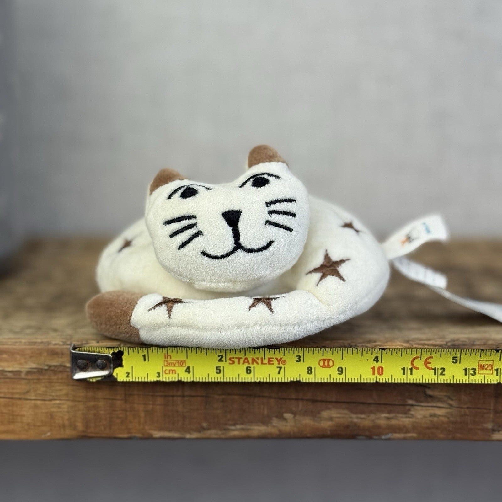 Jellycat Natural Nap - Retired 1998 Cream Cat Stars/moons Vintage With Tags 4”