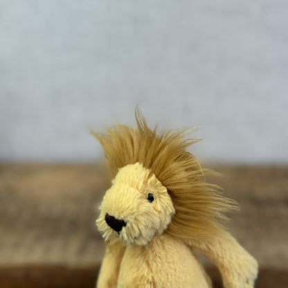 Jellycat Baby Bashful Lion - Tiny Mini Lion Soft Toy Pocket Pal Beanie Rare 5”