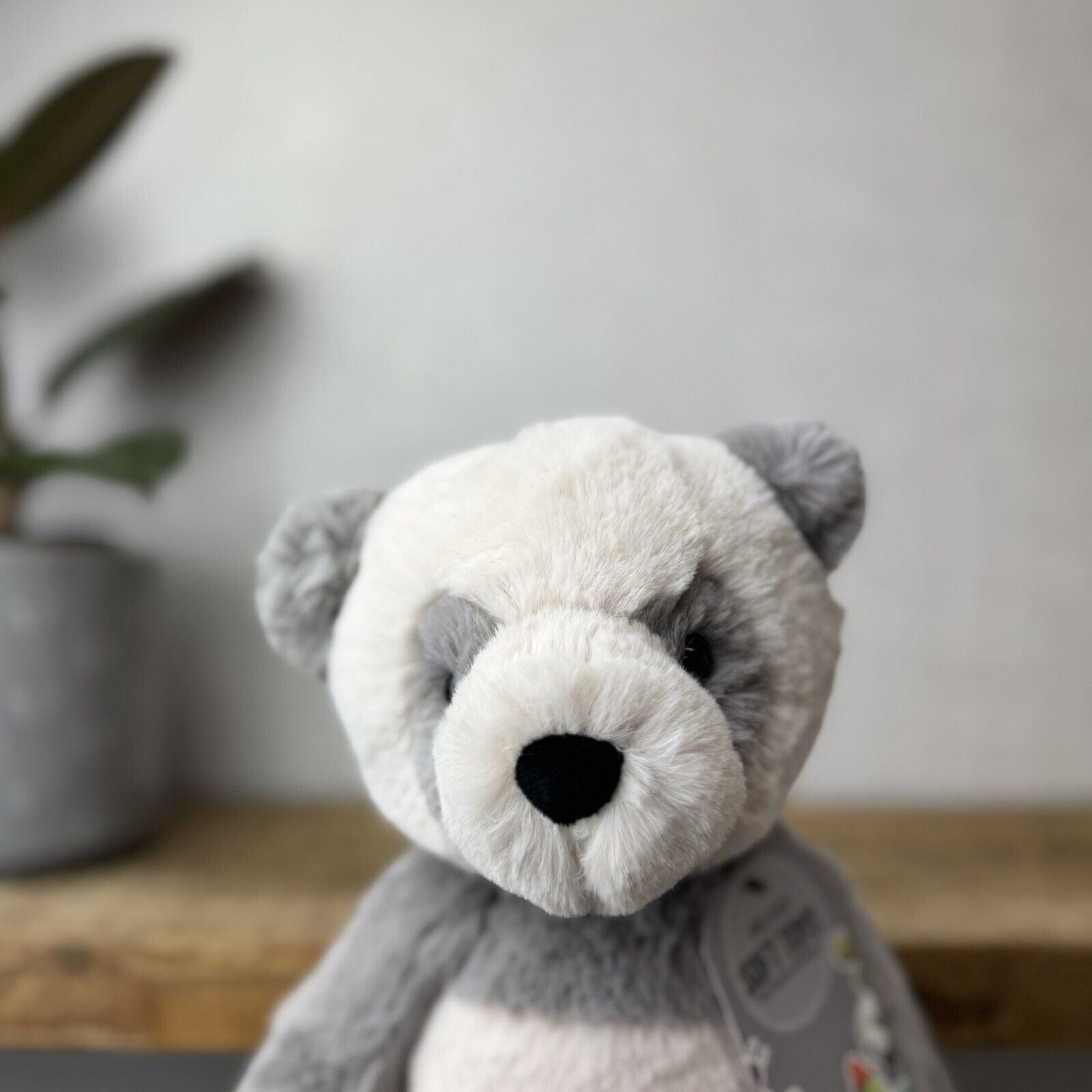 Jellycat Medium Buckley Panda - Snugglet Panda - Grey & White Beanie Panda 14”